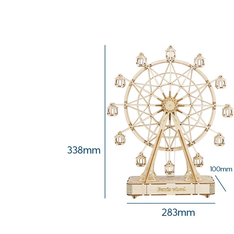 Ruotai 3D Three-Dimensional Jigsaw Puzzle Handmade DIY Assembled Model Toy Lucky Cat Triumphal Arch Ferris Wheel Educational Toy