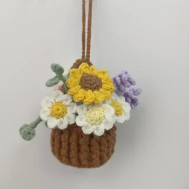 Flower Basket With SunFlowers