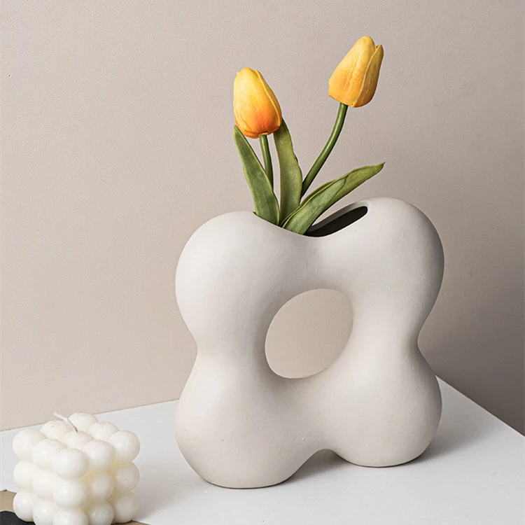 Ceramic Vase Household Living Room Table Flower Arrangement Abstract Simulation Decoration