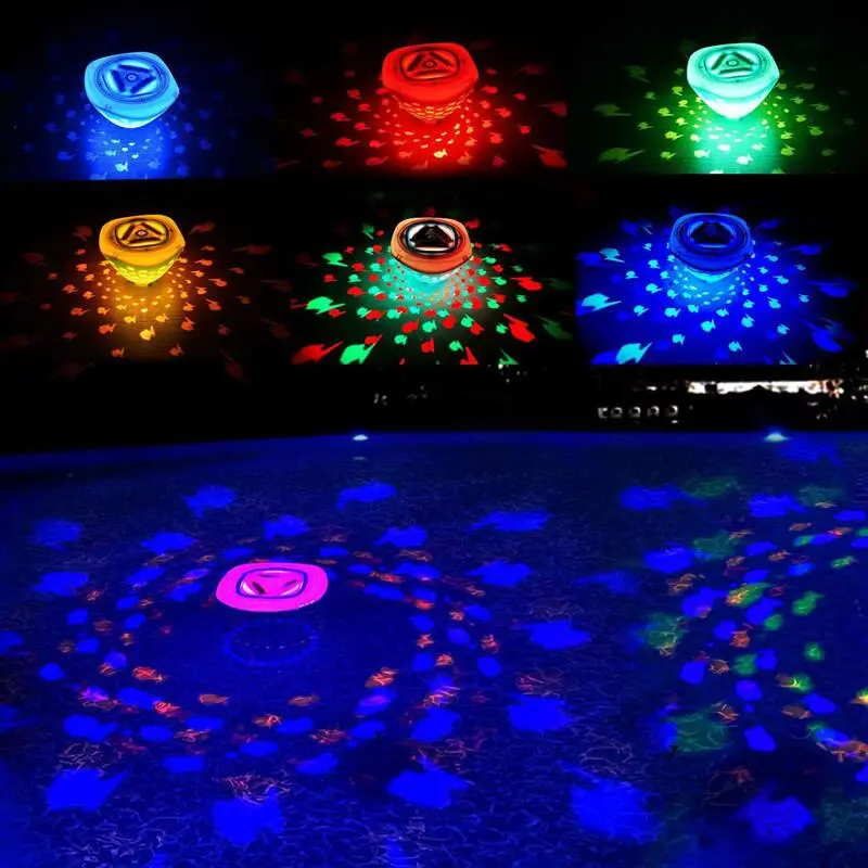 New Little Fish Projection Light LED Waterproof Bathtub Diving Pool Baby Bath