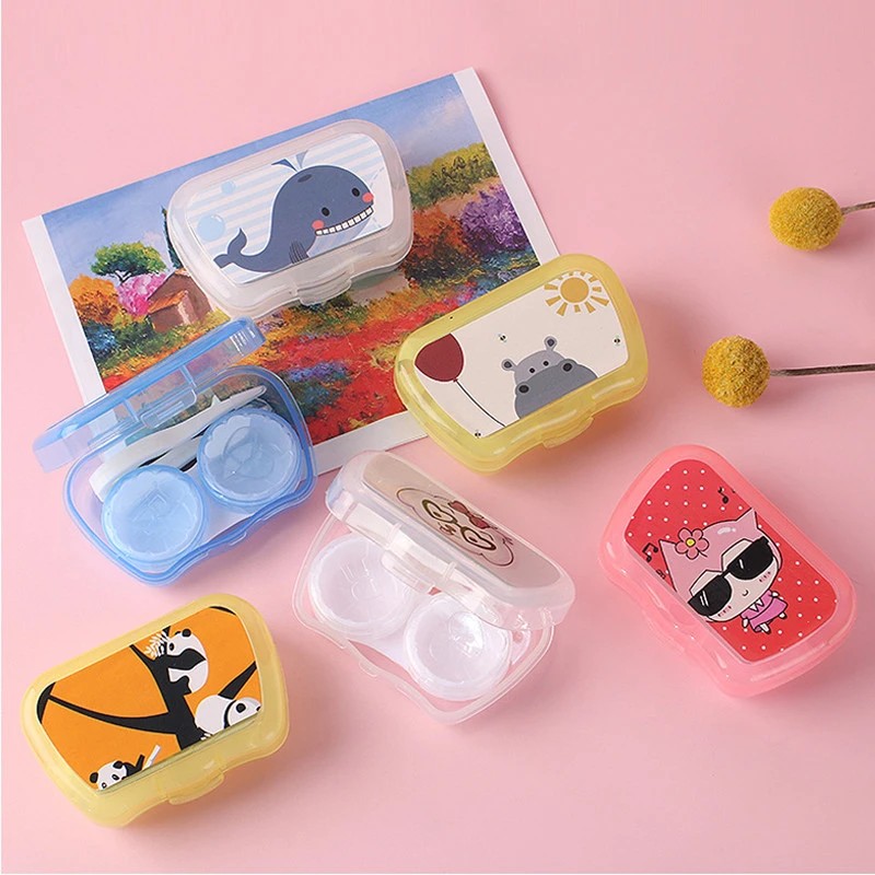 Cartoon Portable Contact Lens Case Color Lenses