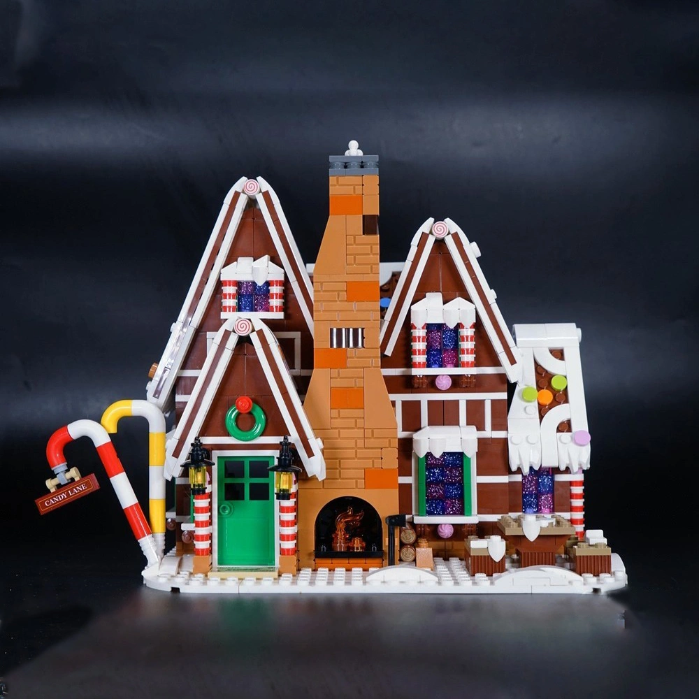 Gingerbread House Christmas MOC Gift Ornaments Assembled Building Blocks Children's Educational Toys