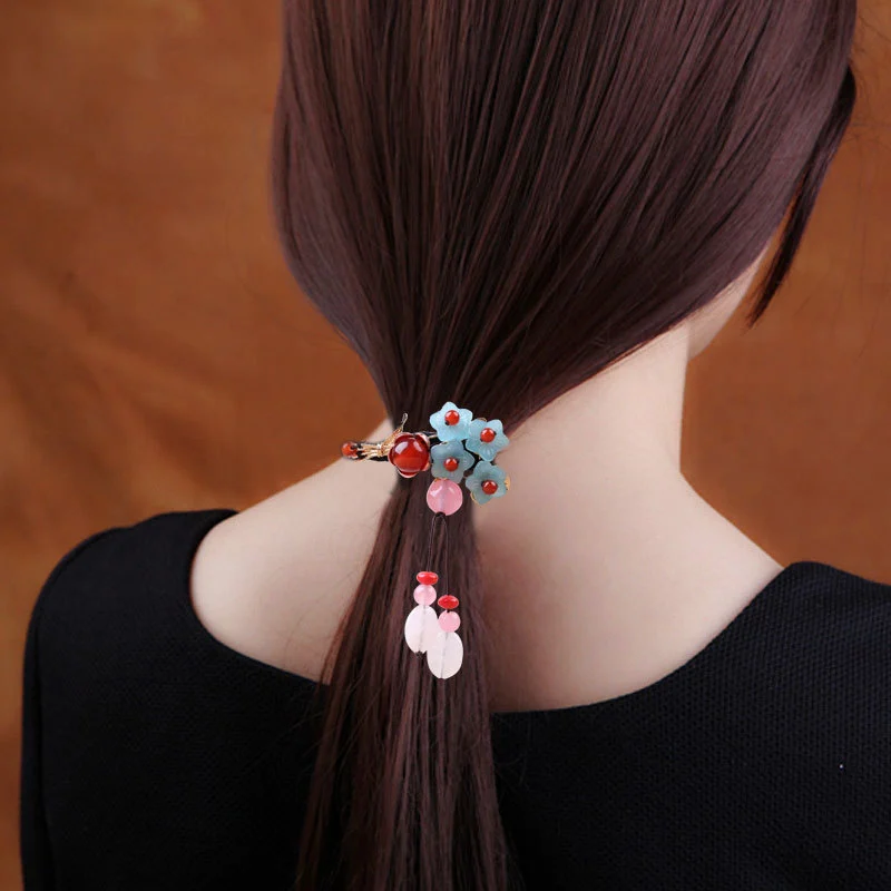 Glazed Retro Hair Ring Head Rope For Women