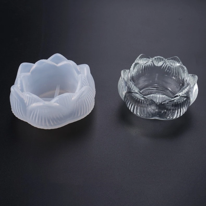 Drip Glue Lotus Candlestick Mold Storage Box Ashtray