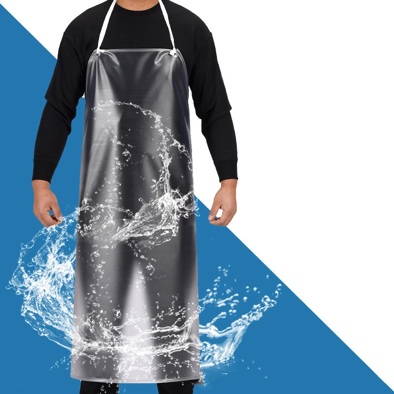 Men's And Women's Fashionable PVC Oil Water Resistant Frosted Aprons