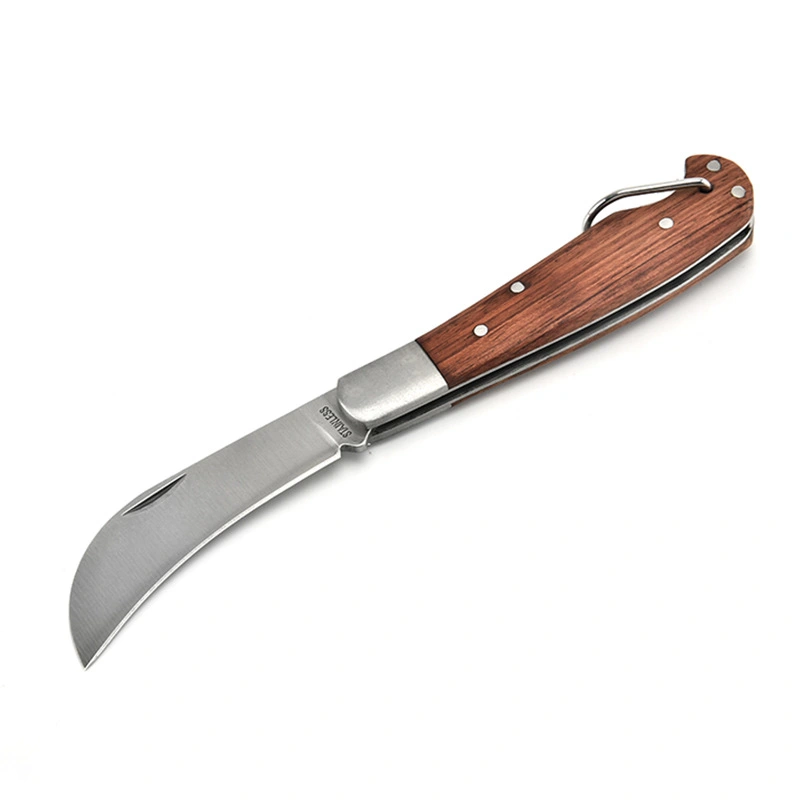 Stainless Steel Mushroom Knife With Rosewood Handle