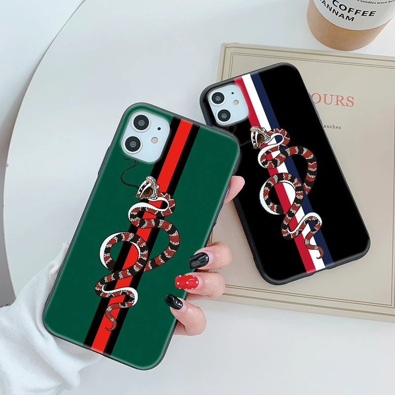 New Snake Black Matte Phone Case