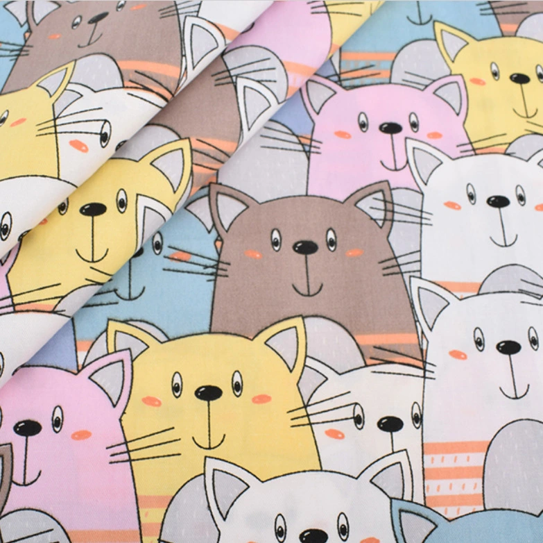 Cartoon Animal Twill Printed Fabric