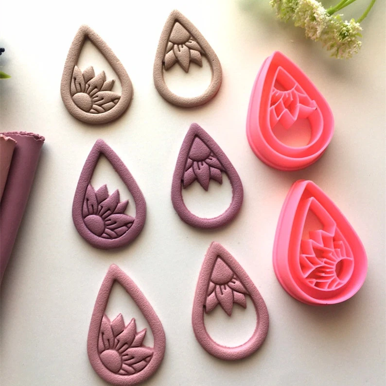 Embossed Handmade Clay Soft Clay Diy Earring Mold