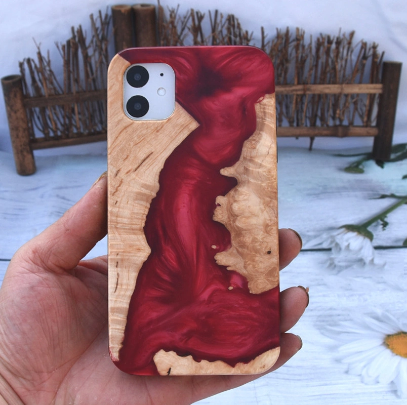 Glue Dripping Wooden Mobile Phone Case