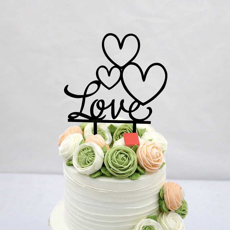 LOVE Wedding Party Acrylic Cake Insert