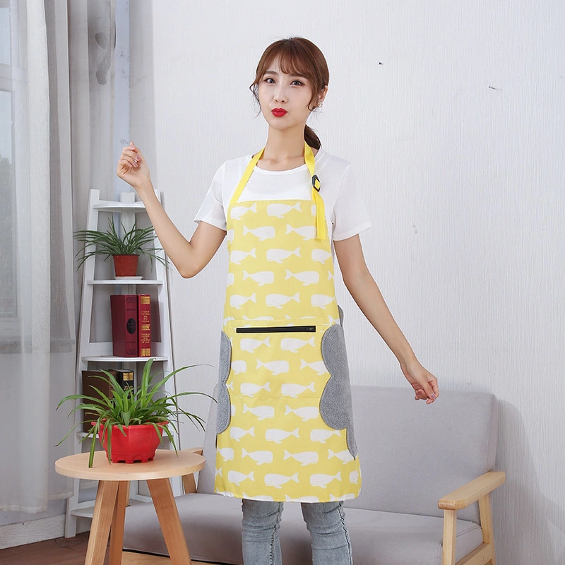 Fashionable Wrap-around Oil-proof Double-layer Canopy Apron