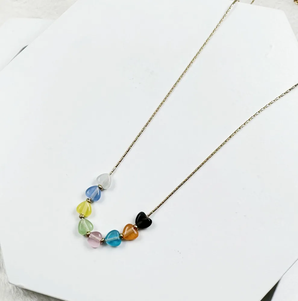 Colorful Love Fashion Pendant Necklace Female