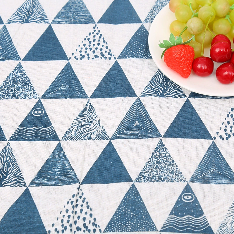 Printed Plaid Cotton And Linen Fabric