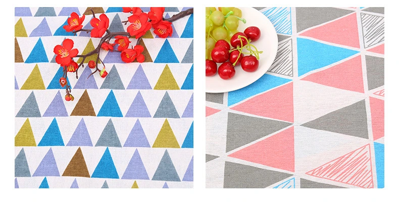Printed Plaid Cotton And Linen Fabric