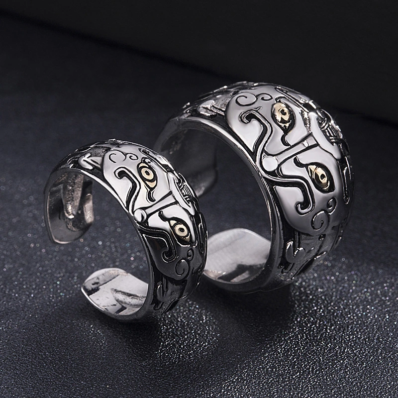 Men's Trendy Retro Fashion Personalized Silver Ring