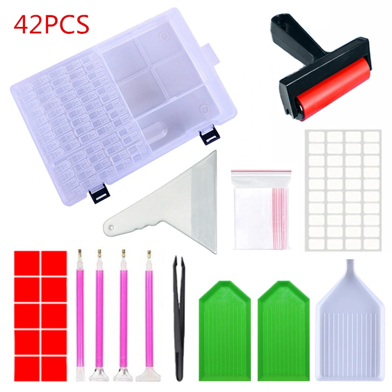 DIY Diamond Painting Tool Set 64-grid Storage Box