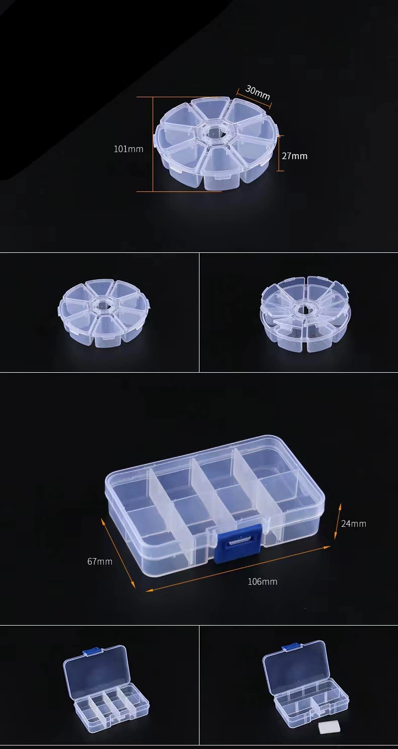 10 Grids 15 Grids 24 Grids Transparent Storage Tool Storage Box