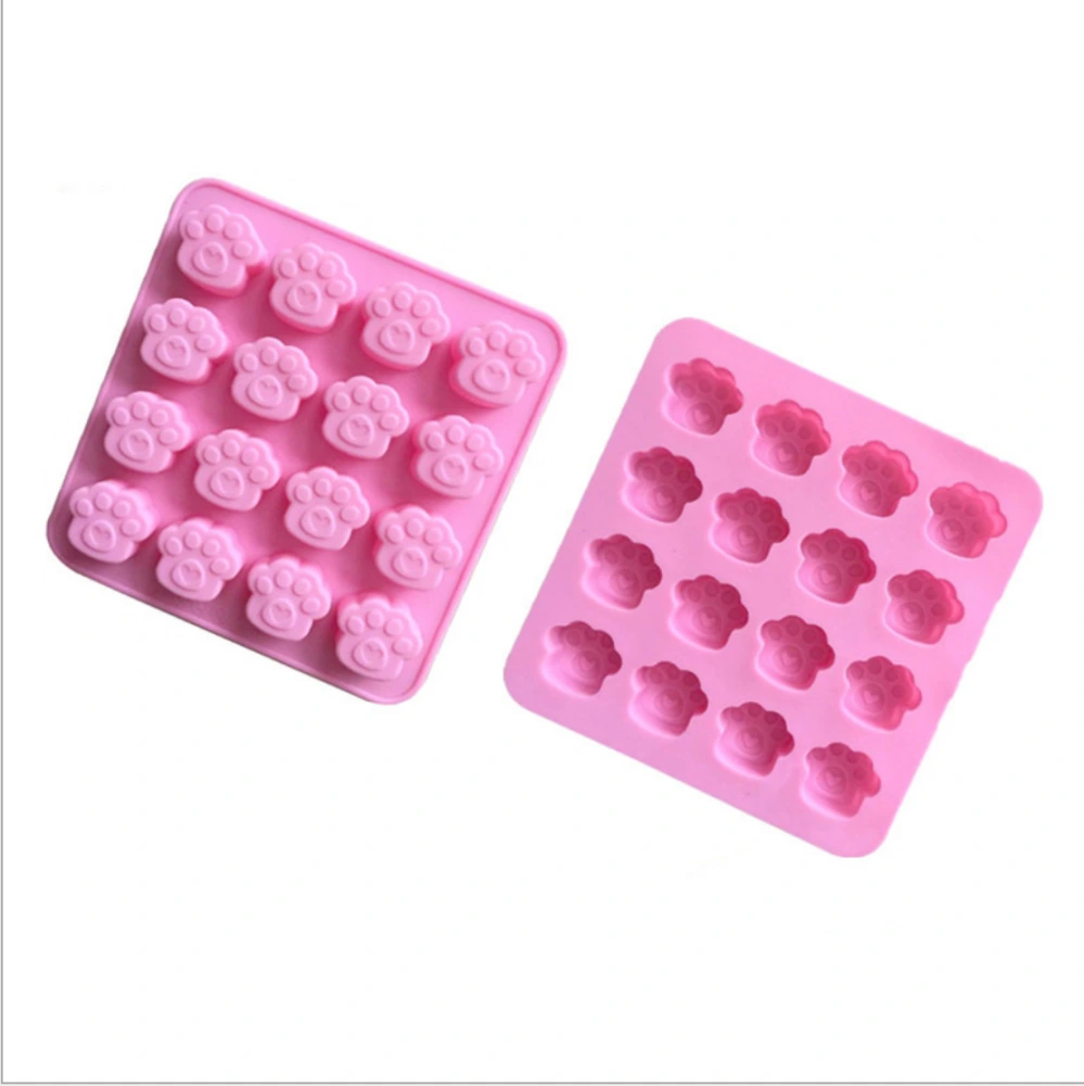 16-piece Cute Cat Claw Silicone Chocolate Mold