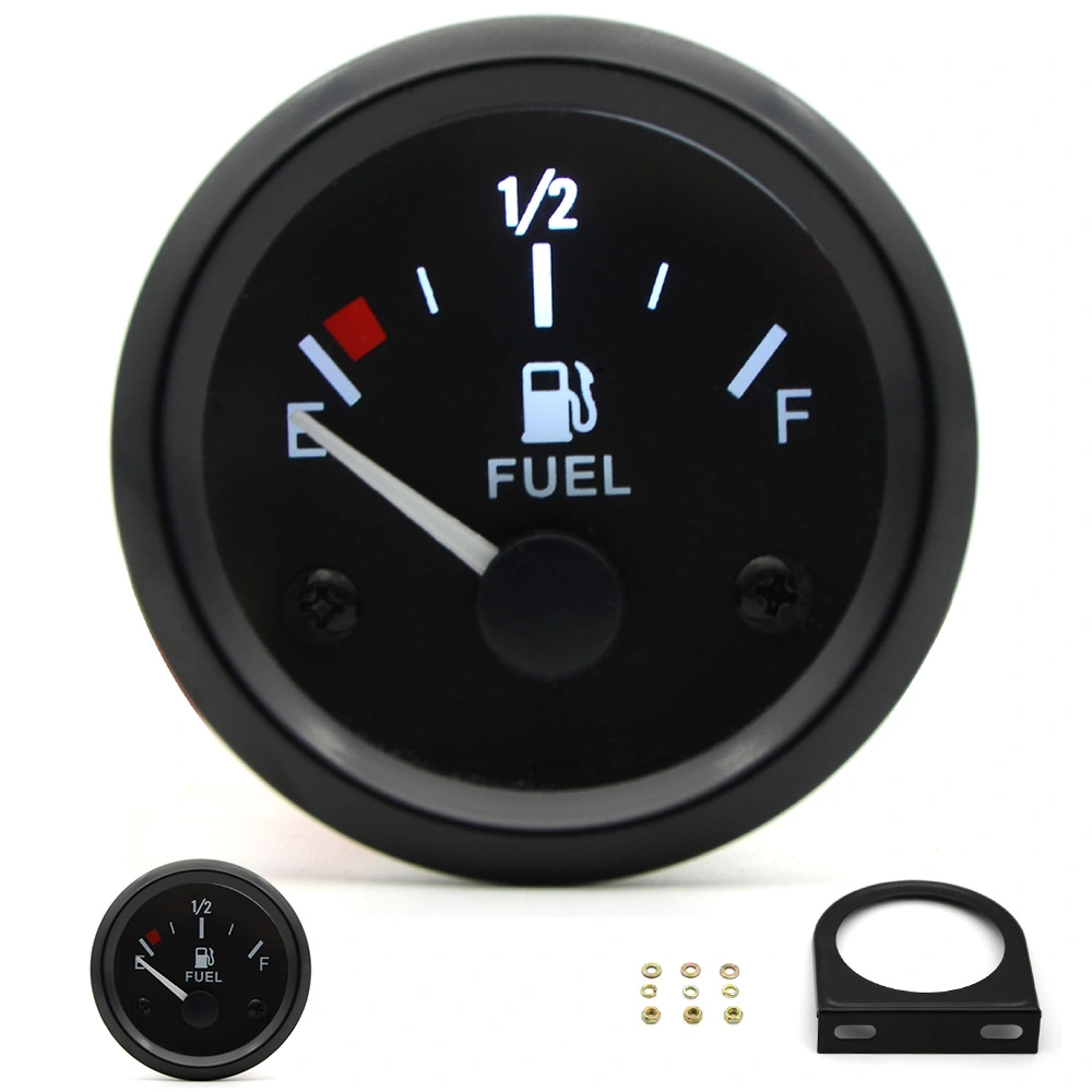 2 Inch 52MM Black Face Pointer Oil Gauge