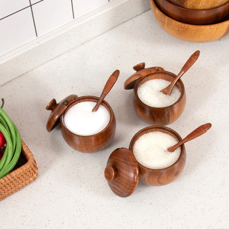 Wooden Seasoning Pot Creative Kitchen Seasoning