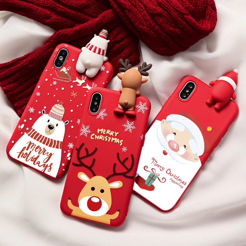 Santa Claus Phone Case 6S All-inclusive Iphone7 Soft Christmas X Phone Case For XR11121314