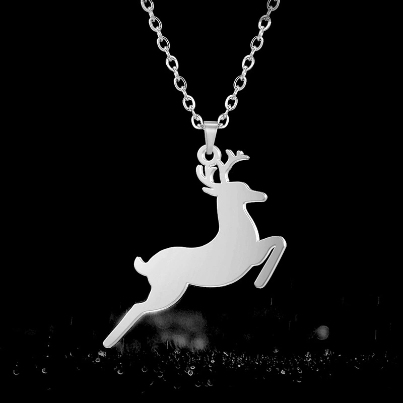 Jewellery Deer Pendant Stainless Steel Necklace