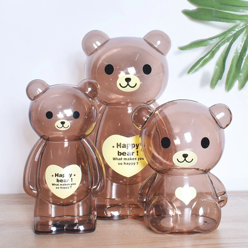 Cartoon Transparent Bear Piggy Bank