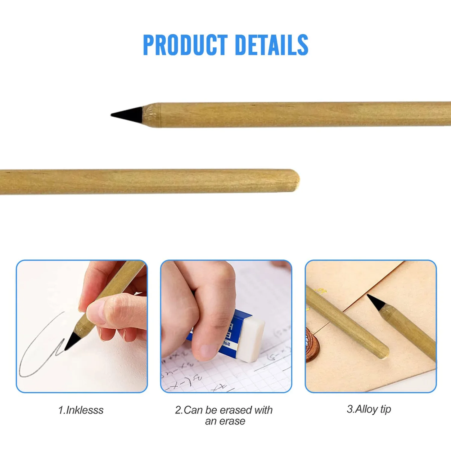 Pencil Without Ink Can Not Finish Writing Pencil Beginner Painting Writing Can Erase Not Easy To Break Pencil