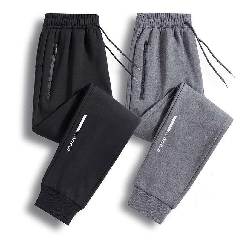 Men's Trousers Plus Fleece Thickened Casual Straight Leg Pants