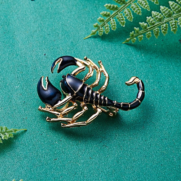 Scorpion Painting Oil Animal Brooch Personality Insect