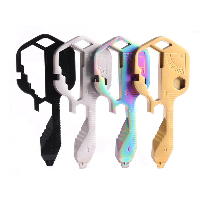 Portable 24-in-1 Key Tool Surface Polishing Outdoor Backpack Quick Hook