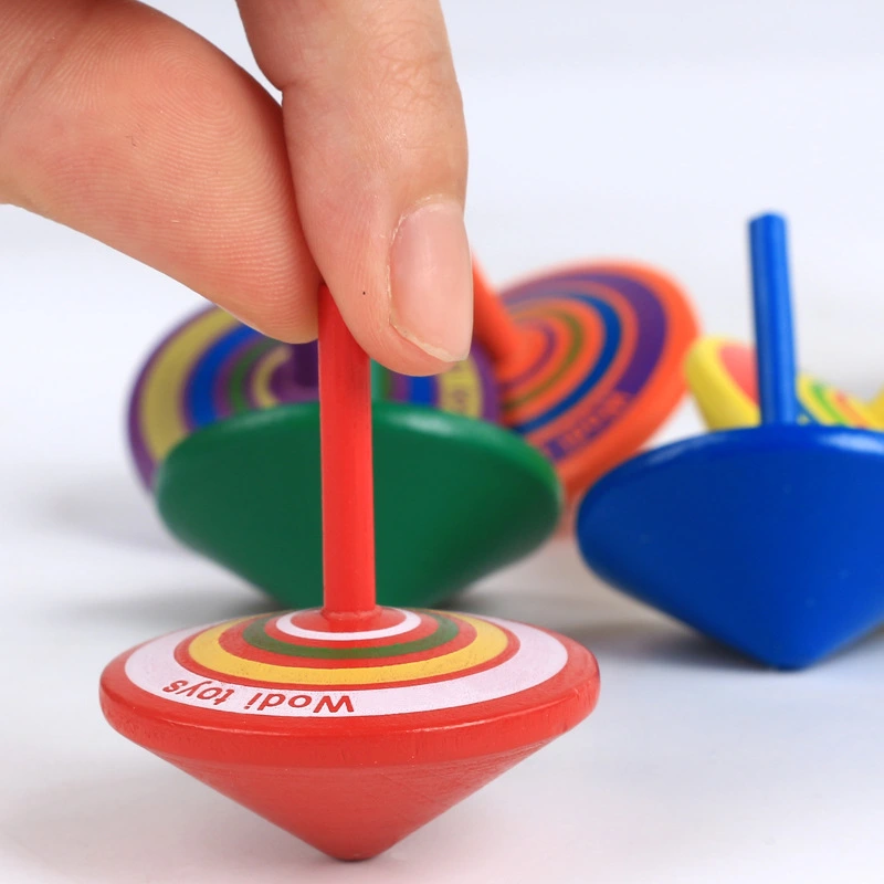 Small Wooden Top Desktop Decompression Toy