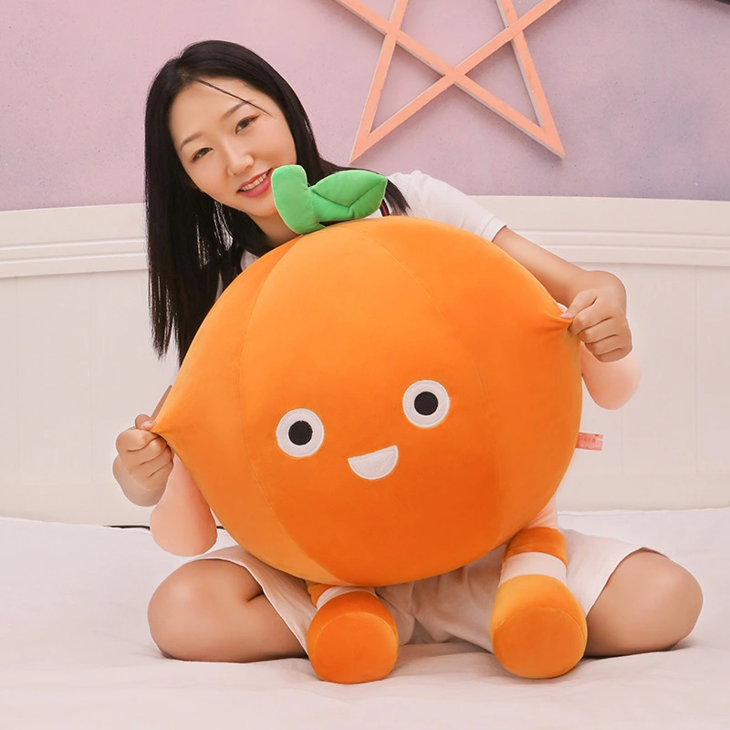 Simulation Orange Plush Toys Creative Fruit Orange Heart Ruyi Doll Pillow Doll