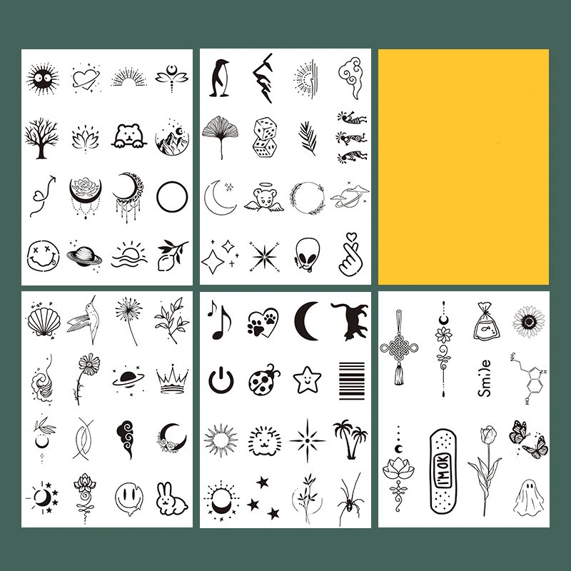 Non-reflective Semi-permanent Waterproof Disposable Tattoo Sticker