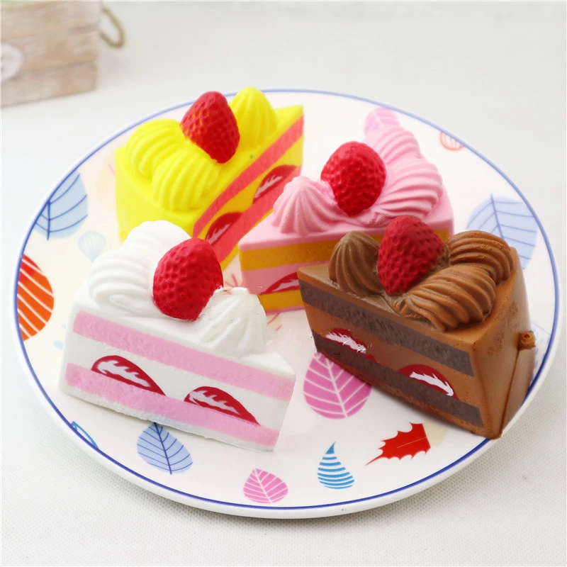 Slow Rebound Triangle Cake PU Toy Children Simulation