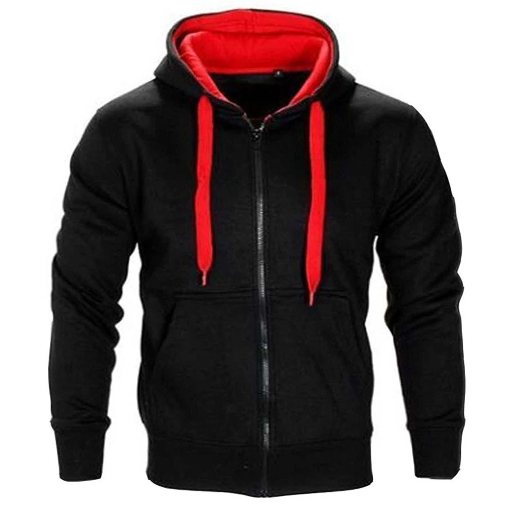 New Men's Casual Sweater Coat Sports Hooded Zipper Shirt