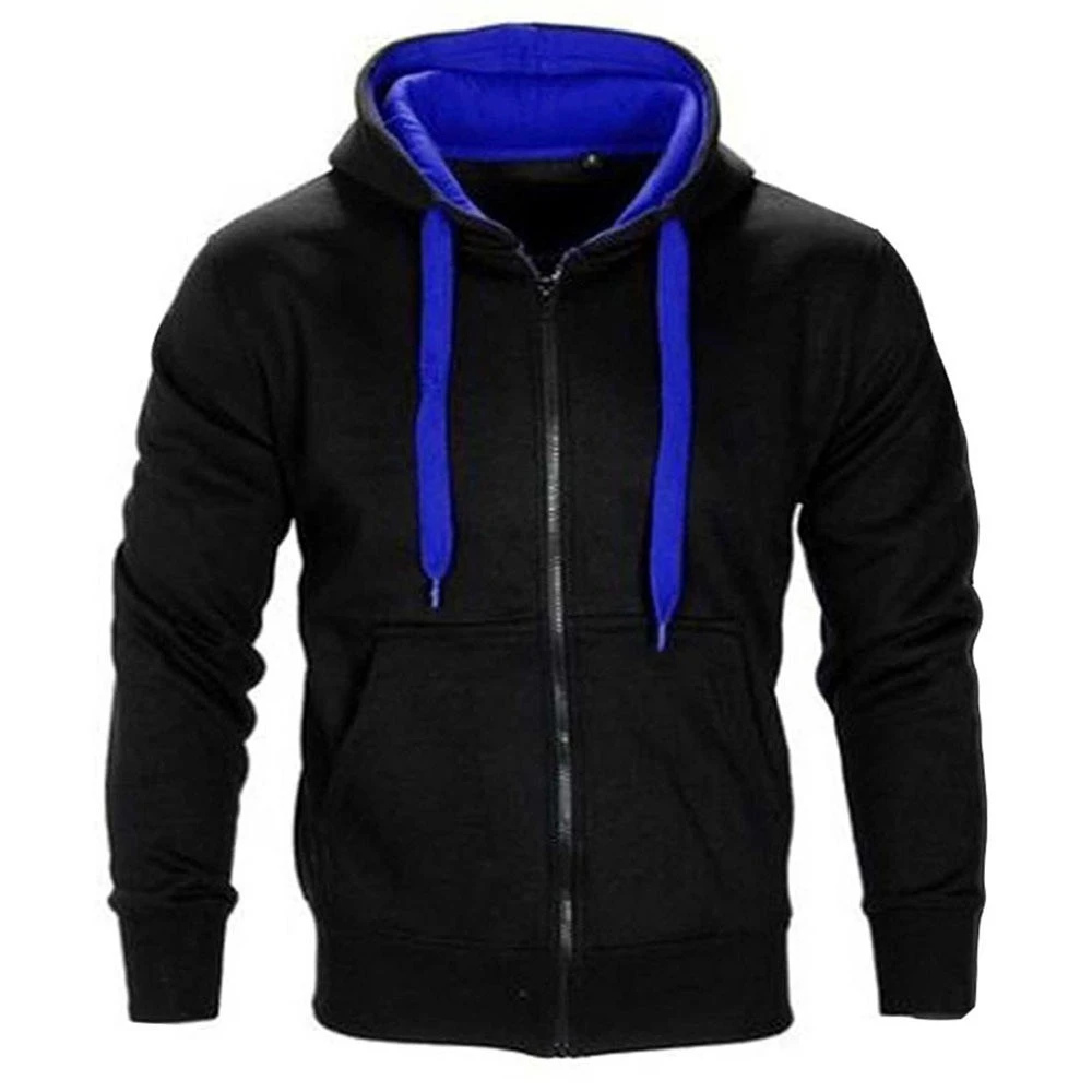 New Men's Casual Sweater Coat Sports Hooded Zipper Shirt