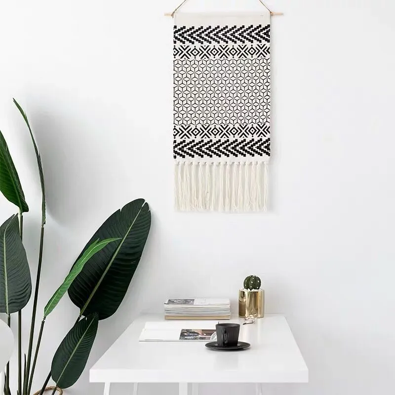 Decorative Wall Hanging With Fabric In The Living Room