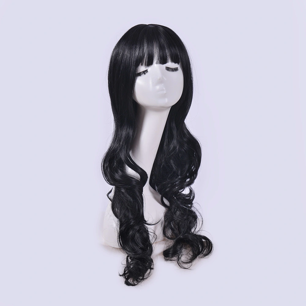 Full Head Pull-over Style Air Bangs High Temperature Silk Curls