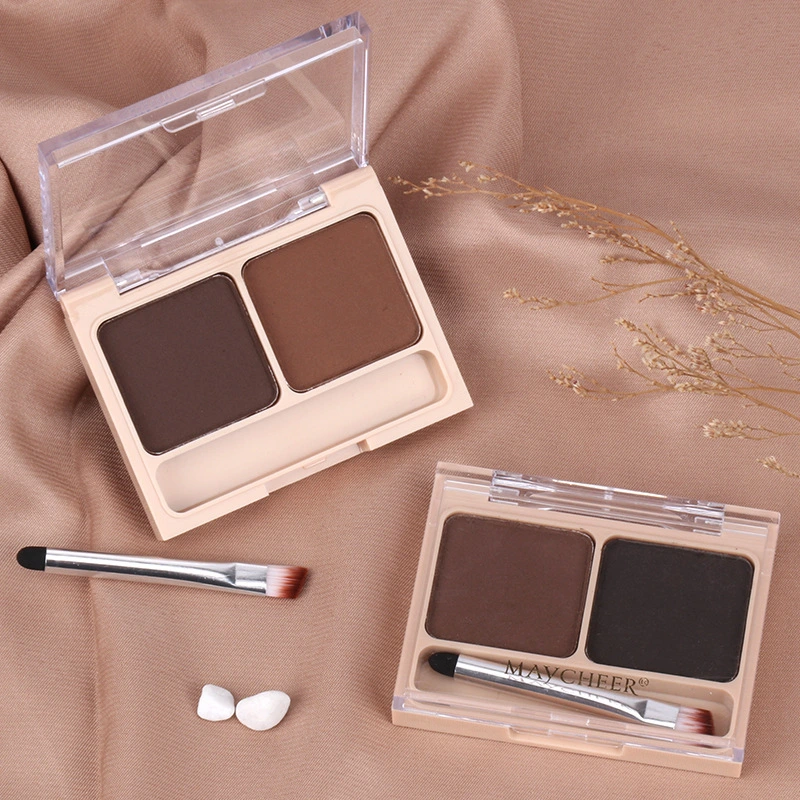 Women's Fashion Waterproof And Non-Stripping Two-Tone Eyebrow Powder