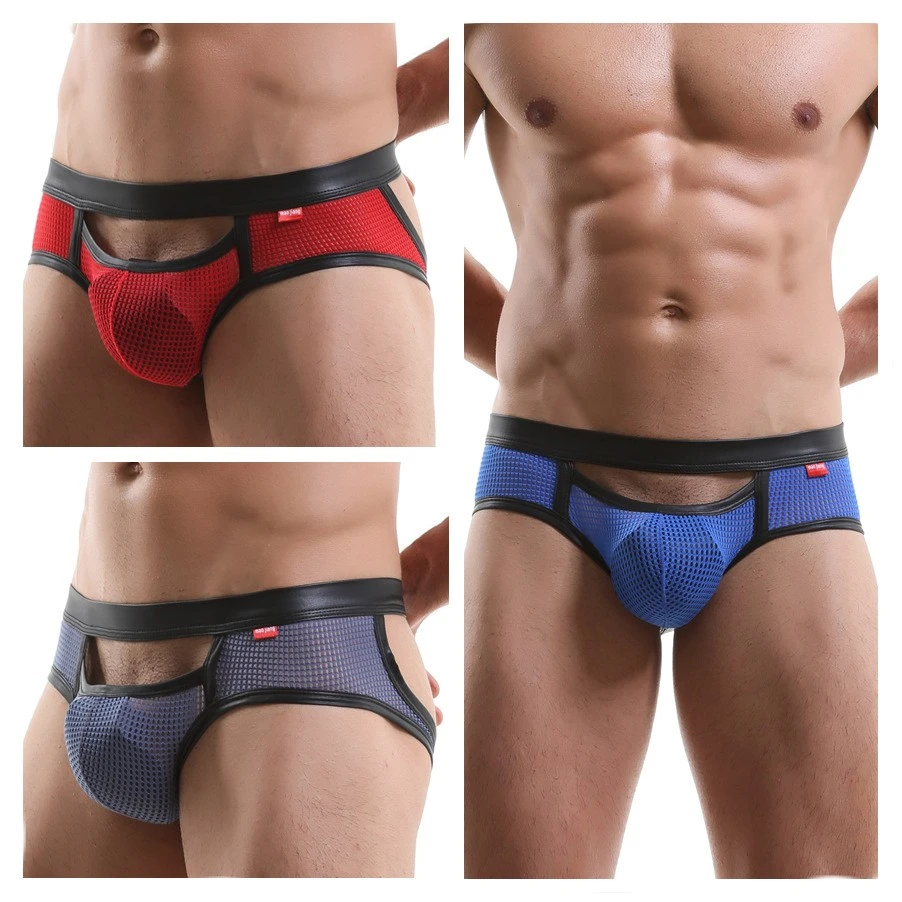 Men's Hollow Back Double Thong Underpants