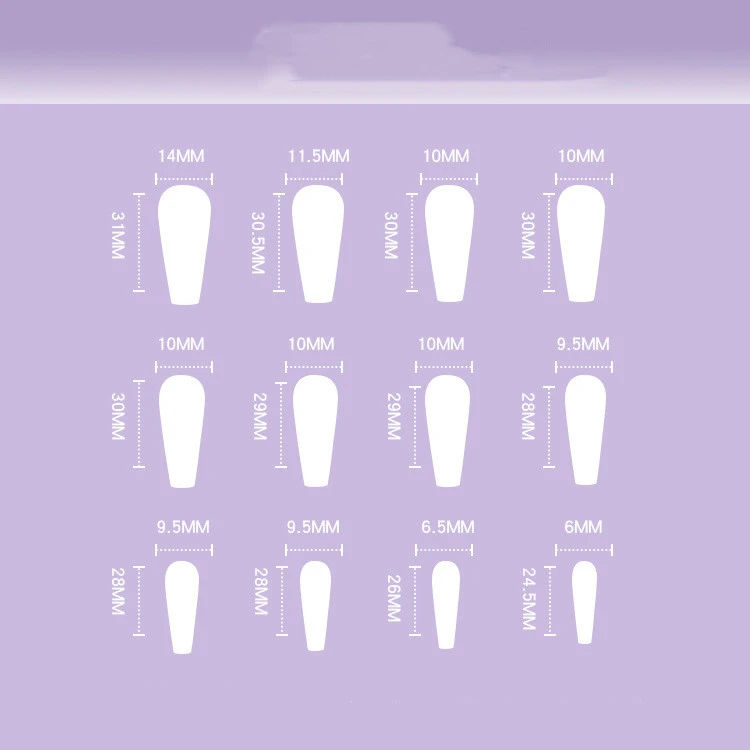 Wear Nail Nail Stickers Peach Heart Nail Tip Rhinestone Nails Patch False Nails Manicure Wear Nail