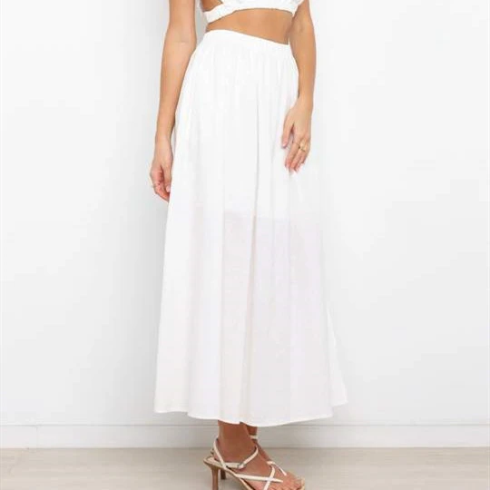 Temperament Commuting Solid Color Slim Pleated Skirt