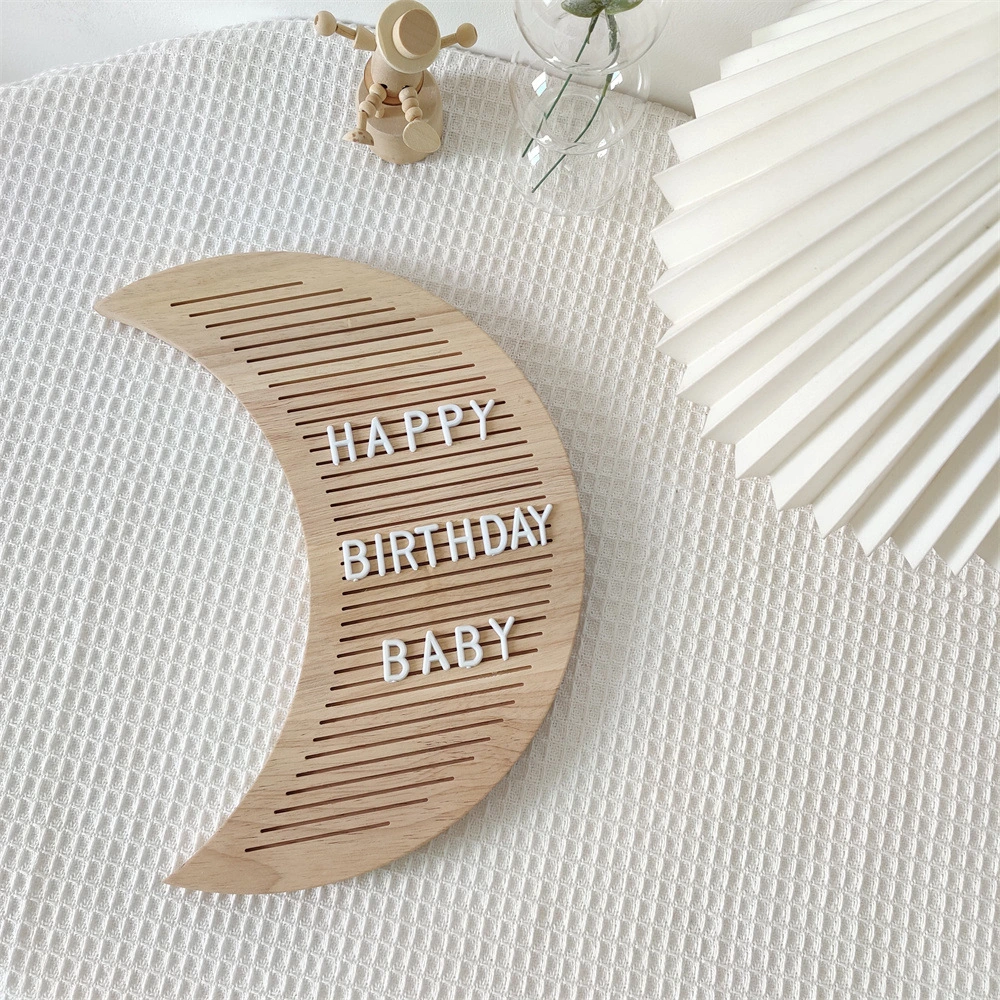 Round Pure Oak Letter Message Board