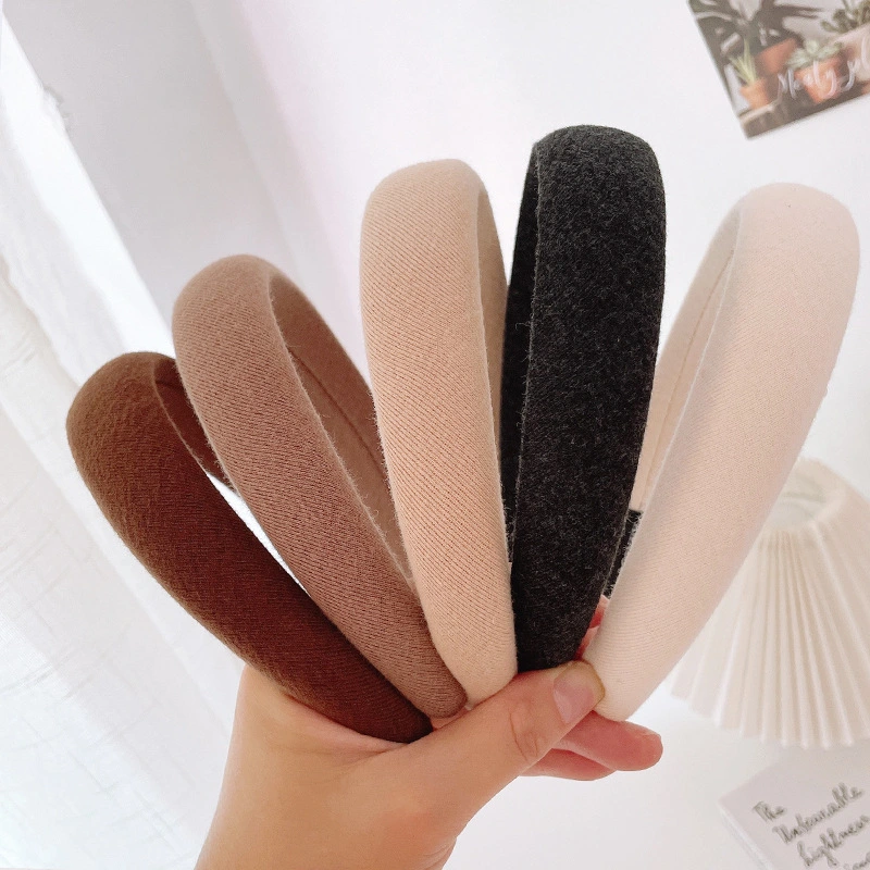 Women's Fashion Fabric Wide Edge Sponge Pressed Hair Band