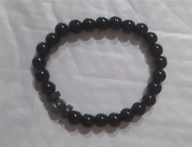 Black Bead Bracelet