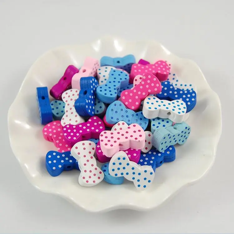 DIY Children's Beaded Accessories 20x11MM Color Bow