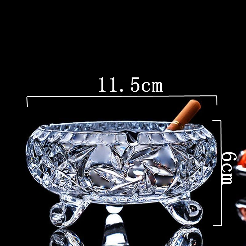 European Crystal Glass Ashtray Household
