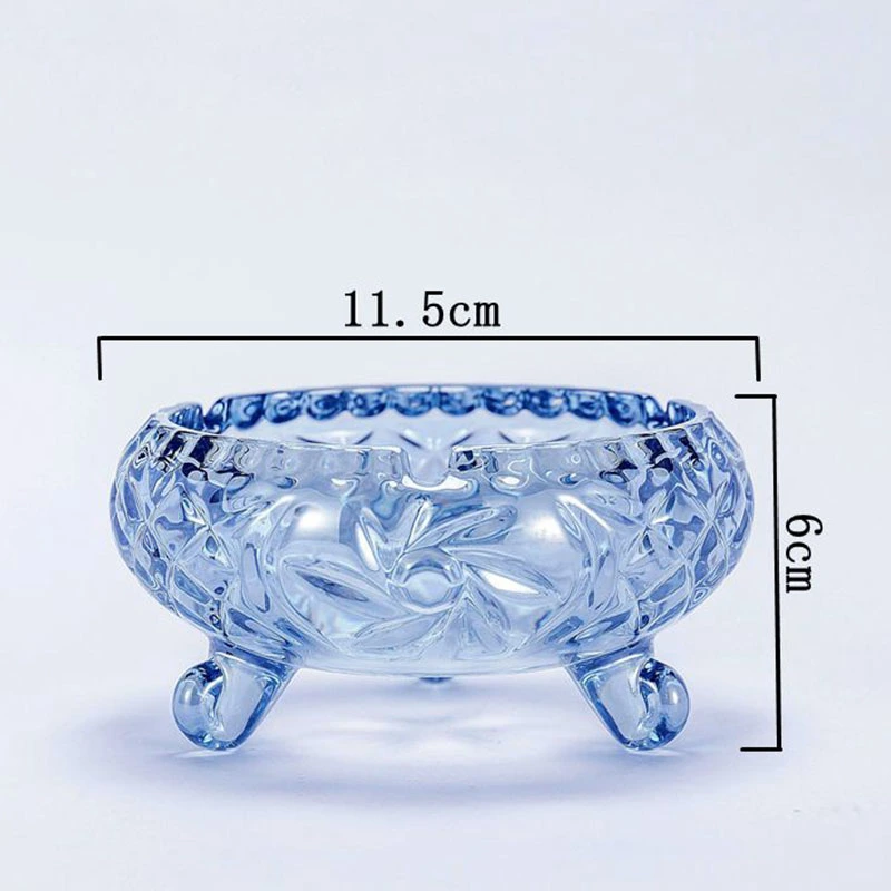 European Crystal Glass Ashtray Household